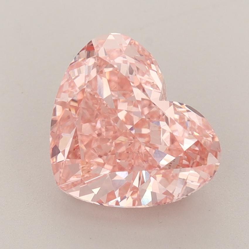 2.64 Ct. Fancy Vivid  Pink Heart Lab Grown Diamond
