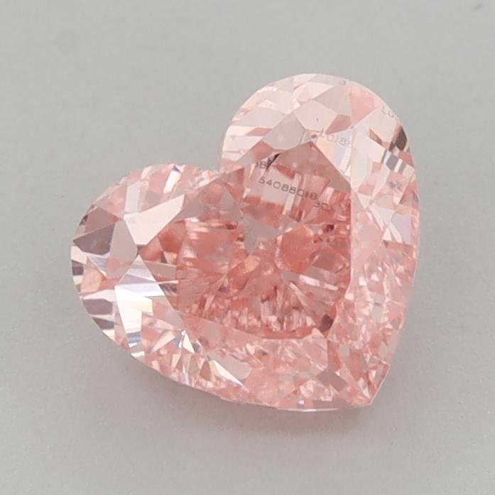 1.59 Ct. Fancy Vivid  Pink Heart Lab Grown Diamond
