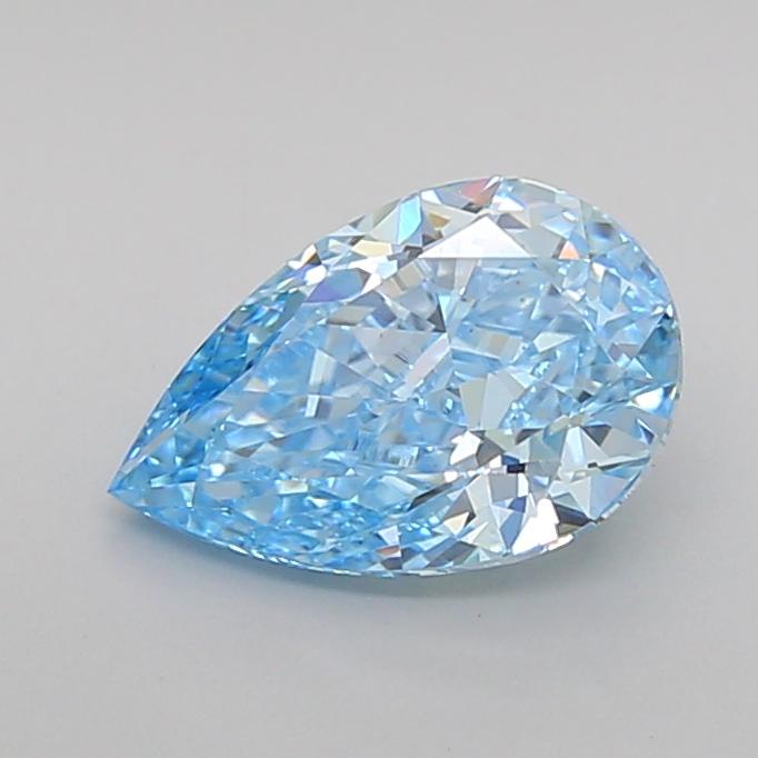 1.31 Ct. Fancy Vivid Blue Pear Lab Grown Diamond