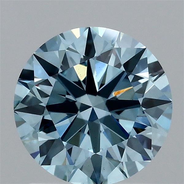 1.50 Ct. Fancy Vivid Blue Round Lab Grown Diamond