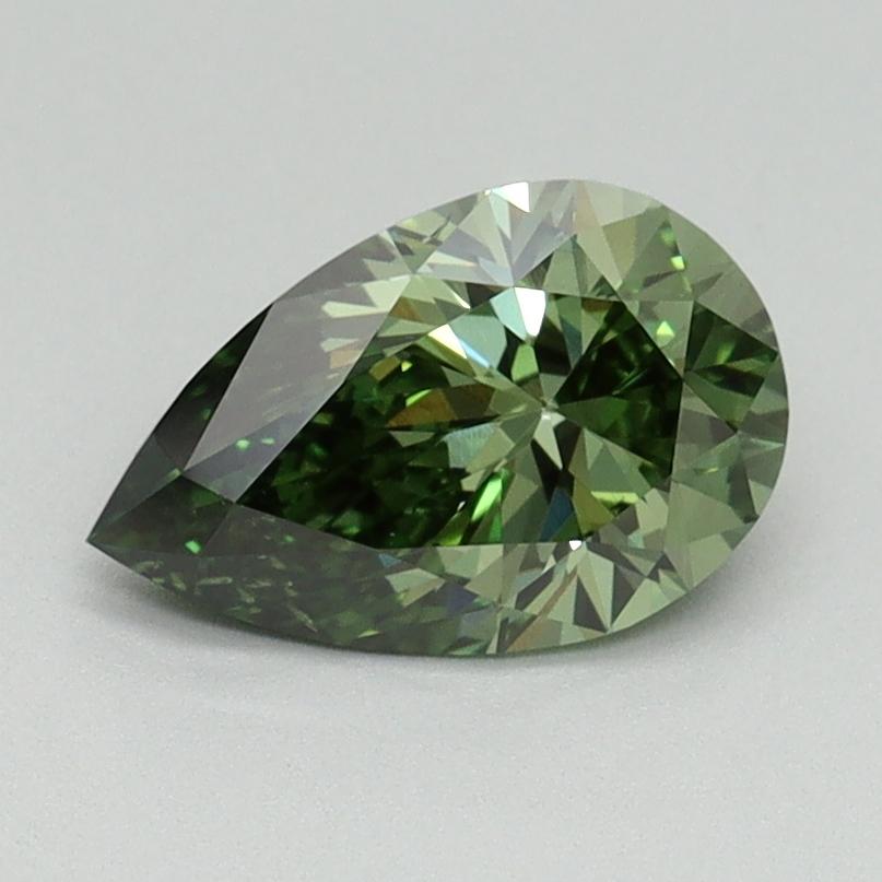1.03 Ct. Fancy Vivid Green Pear Lab Grown Diamond