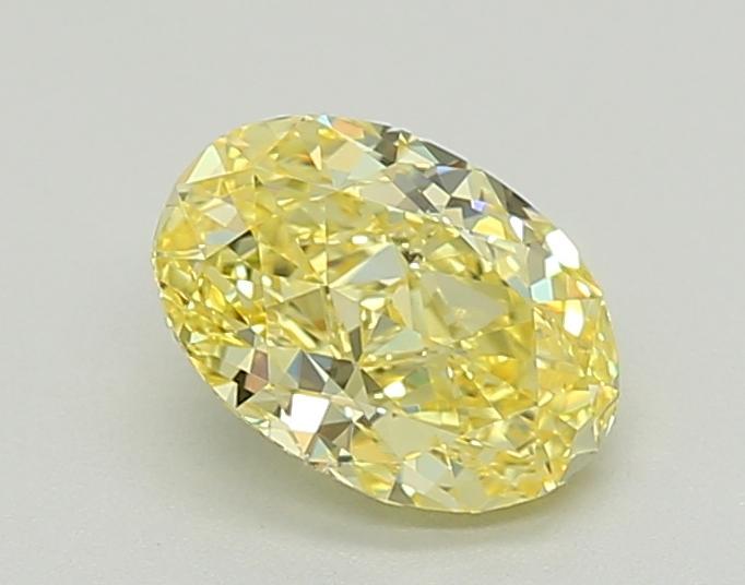 1.03 Ct. Fancy Intense  Yellow Oval Lab Grown Diamond