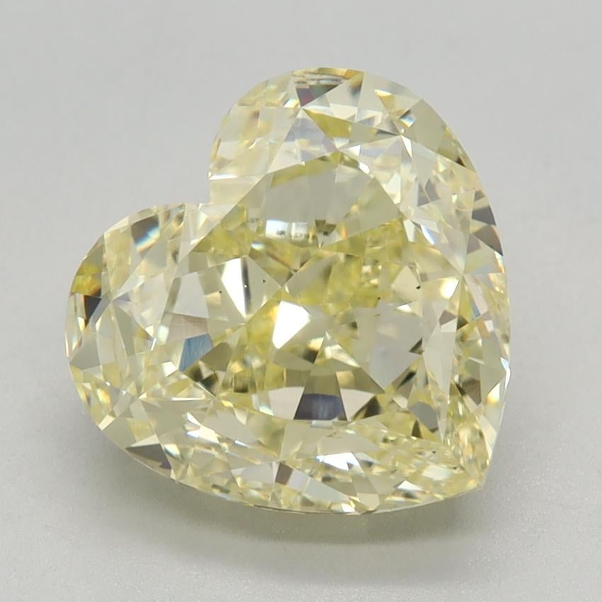 3.10 Ct. Fancy Light Yellow Heart Lab Grown Diamond