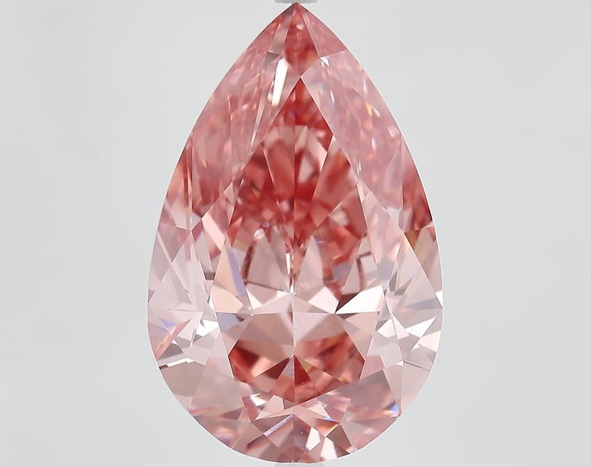 11.96 Ct. Fancy Vivid Pink Pear Lab Grown Diamond