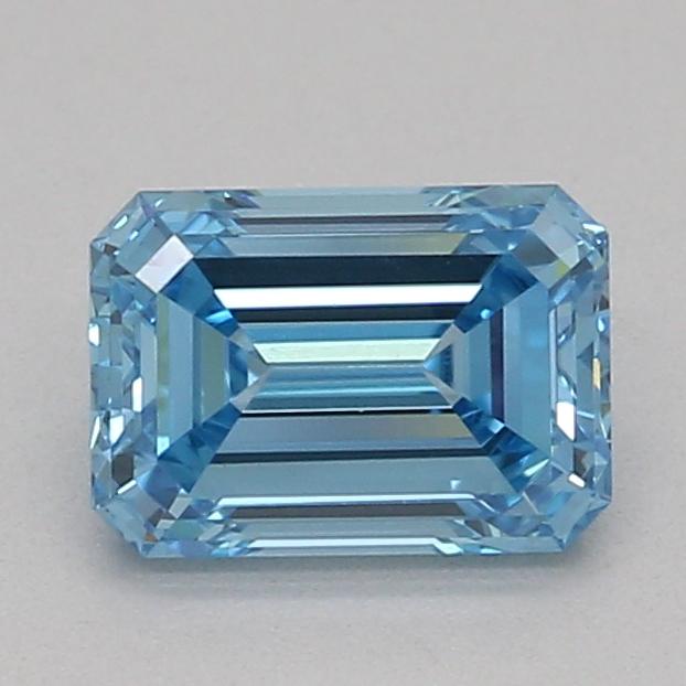 0.53 Ct. Fancy Vivid Blue Emerald Lab Grown Diamond