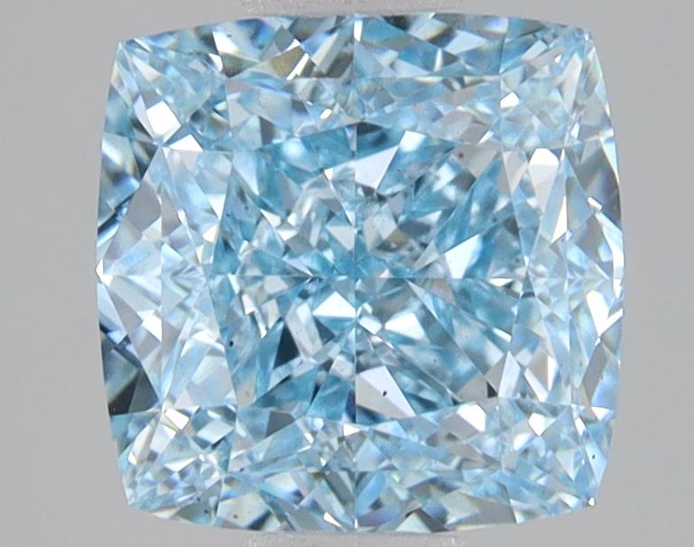 3.07 Ct. Fancy Intense Blue Cushion Lab Grown Diamond
