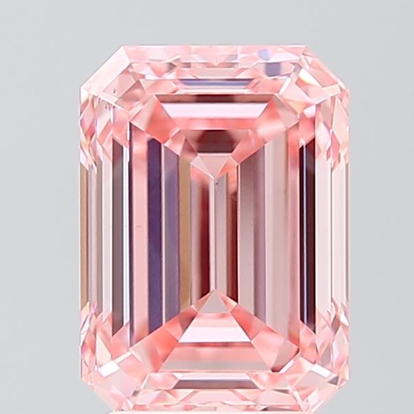 3.09 Ct. Fancy Vivid Pink Emerald Lab Grown Diamond