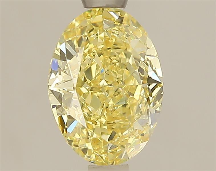 1.6 Ct. Fancy Intense  Yellow Oval Lab Grown Diamond