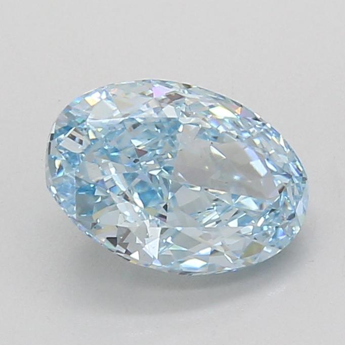 2.03 Ct. Fancy Vivid Blue Oval Lab Grown Diamond