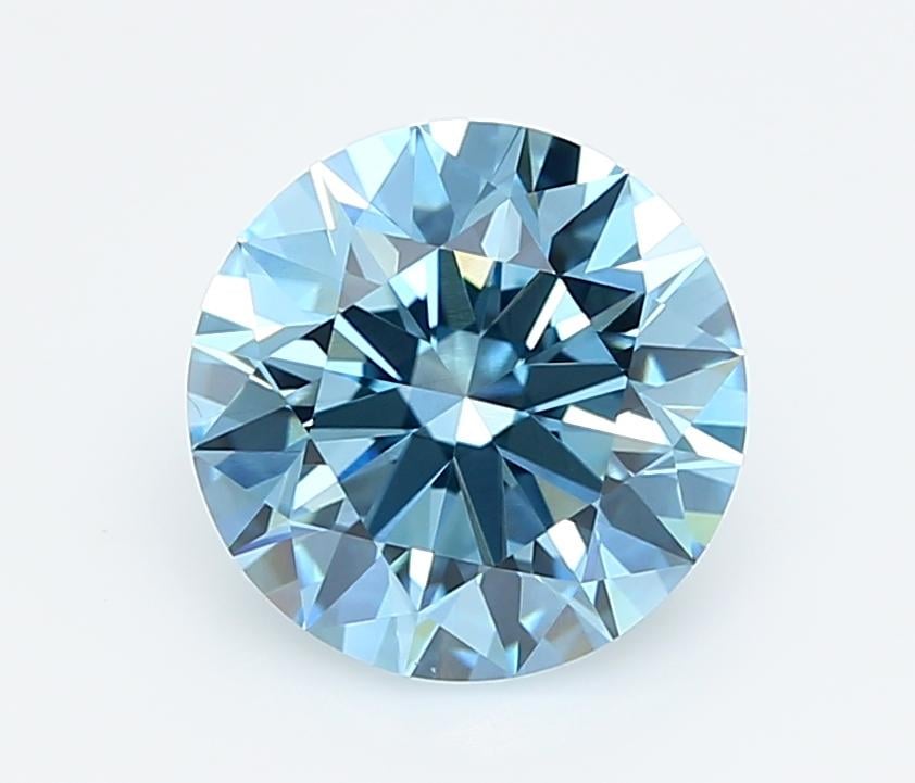 2.50 Ct. Fancy Vivid  Blue Round Lab Grown Diamond