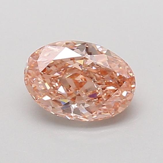 0.76 Ct. Fancy Intense Pink Oval Lab Grown Diamond