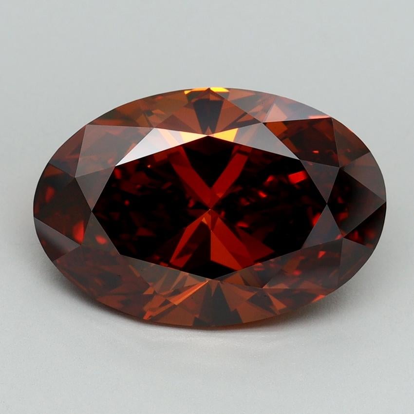 5.01 Ct. Fancy Deep Orange Oval Lab Grown Diamond