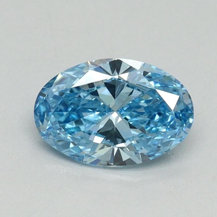 0.59 Ct. Fancy Vivid Blue Oval Lab Grown Diamond