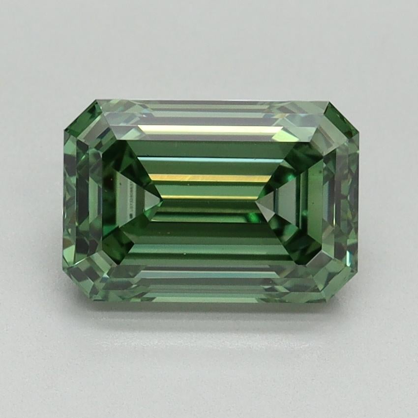 2.03 Ct. Fancy Vivid Pacific Green Emerald Lab Grown Diamond