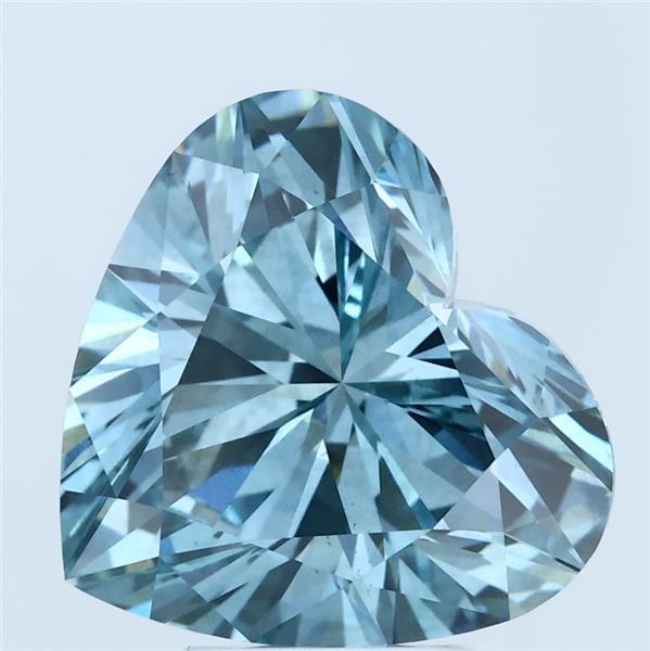 4.01 Ct. Fancy Vivid Blue Heart Lab Grown Diamond
