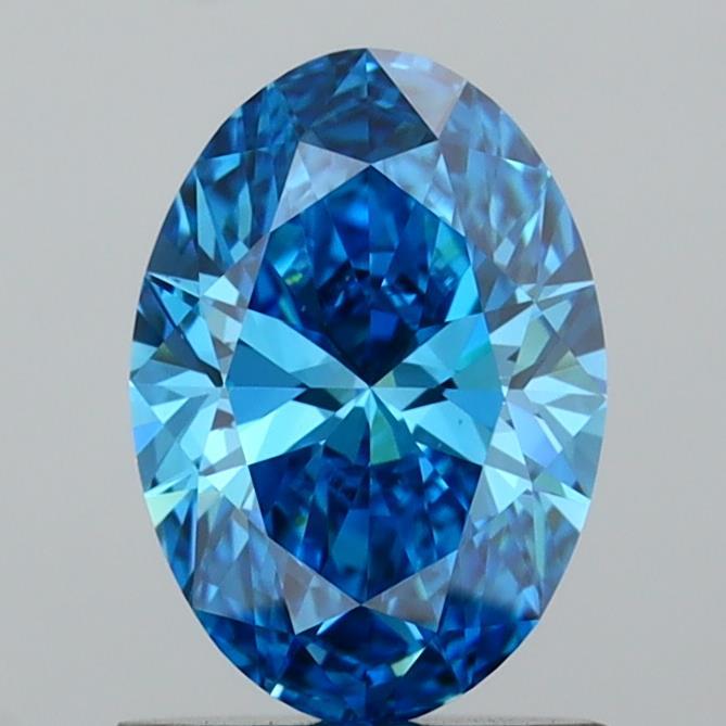 1.03 Ct. Fancy Vivid Blue Oval Lab Grown Diamond
