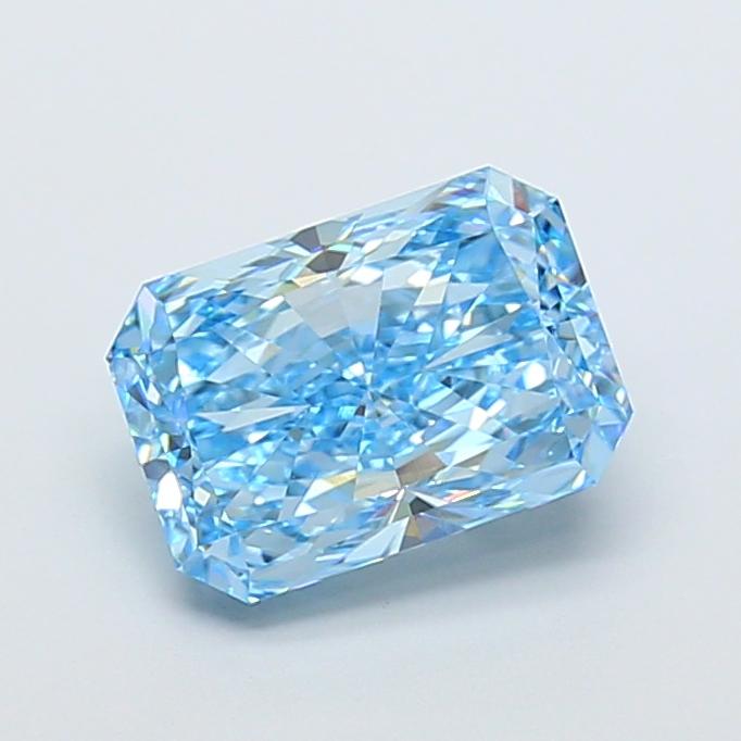 4.05 Ct. Fancy Vivid Blue Radiant Lab Grown Diamond