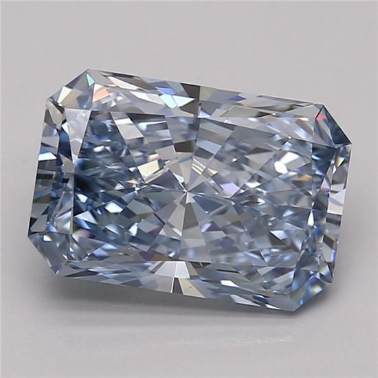 3.09 Ct. Fancy Intense Blue Radiant Lab Grown Diamond
