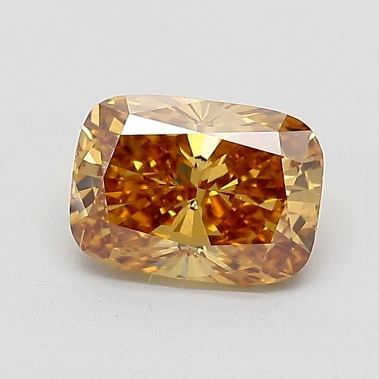 1.06 Ct. Fancy Yellowish Brown Cushion Lab Grown Diamond