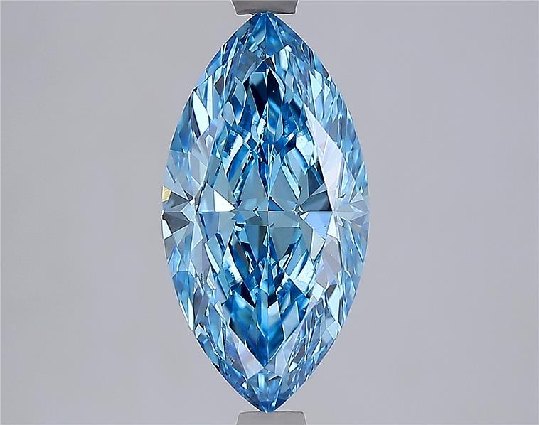 3.06 Ct. Fancy Vivid Blue Marquise Lab Grown Diamond