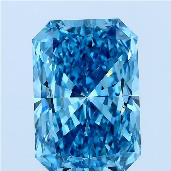 5.04 Ct. Fancy Vivid Blue Radiant Lab Grown Diamond