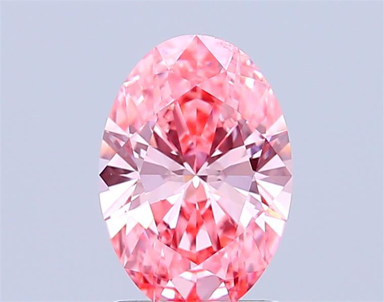 1.58 Ct. Fancy Vivid Pink Oval Lab Grown Diamond