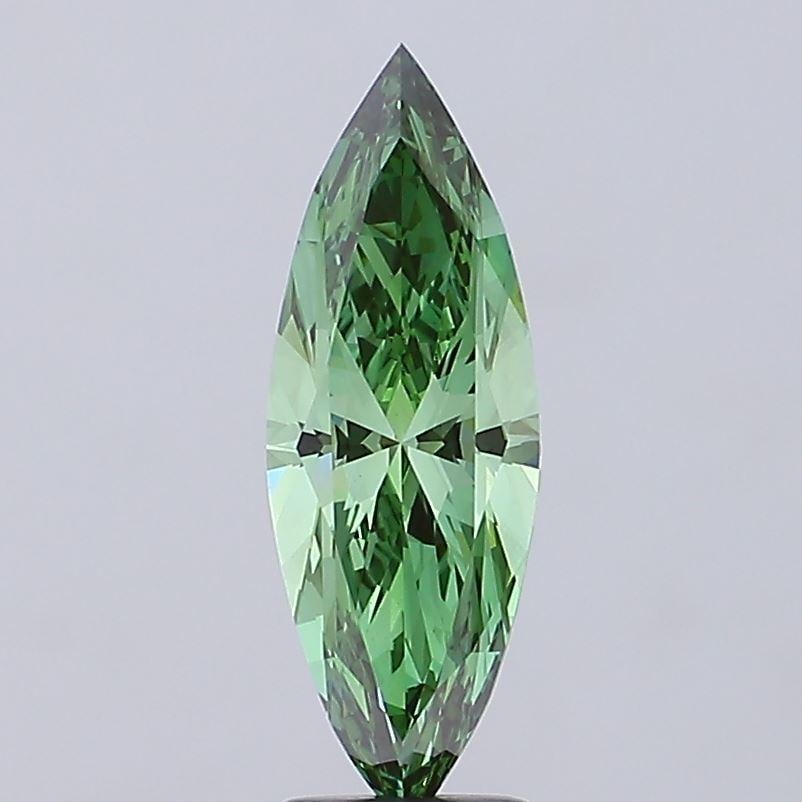 2.98 Ct. Fancy Vivid Green Marquise Lab Grown Diamond
