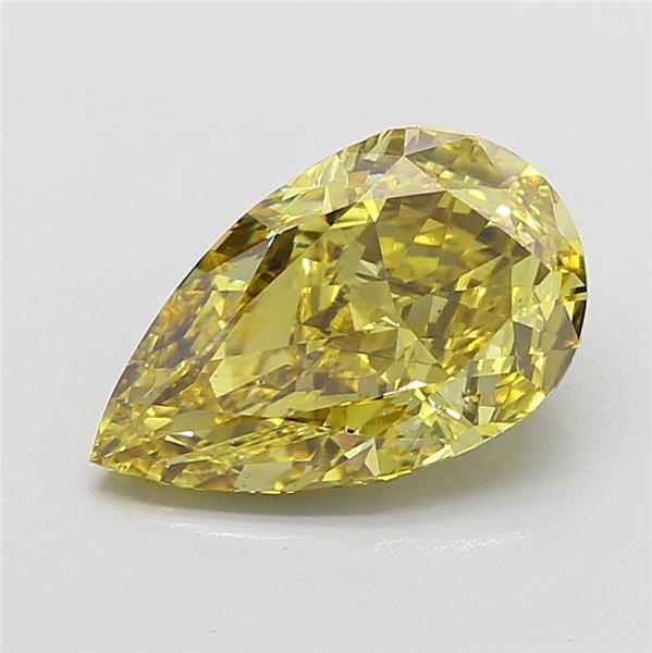 7.53 Ct. Fancy Intense Yellow Pear Lab Grown Diamond