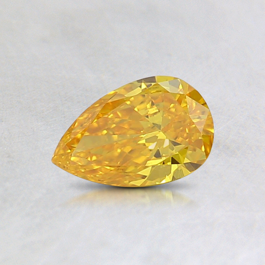 0.33 Ct. Fancy Vivid Orangy Yellow Pear Lab Grown Diamond