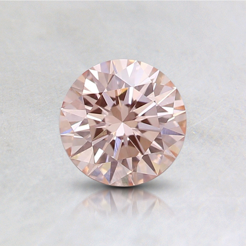 0.53 Ct. Fancy Orangy Pink Round Lab Grown Diamond