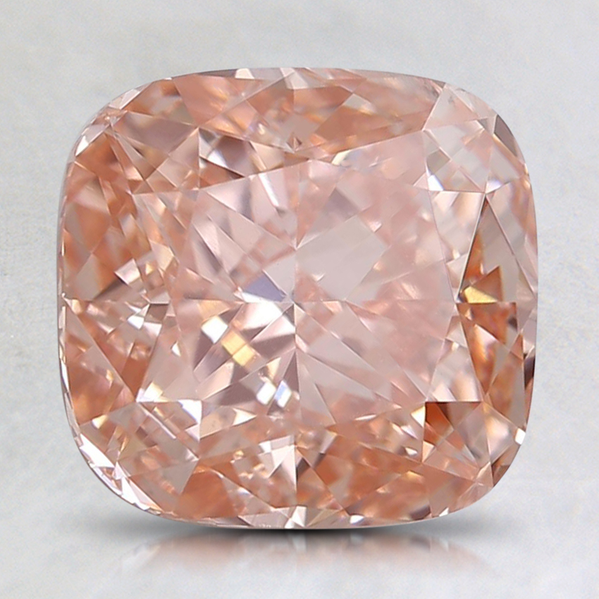 2.65 Ct. Fancy Intense Orangy Pink Cushion Lab Grown Diamond