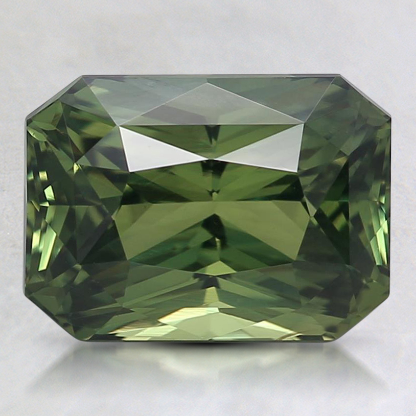 9x6.6mm Green Radiant Sapphire