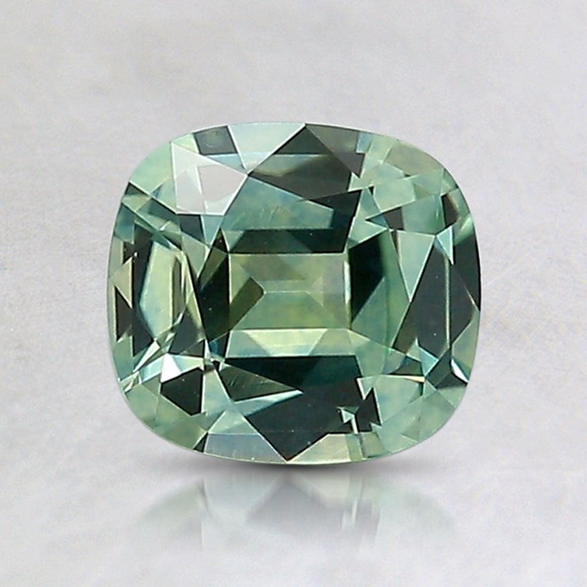 6.5x5.9mm Teal Cushion Montana Sapphire