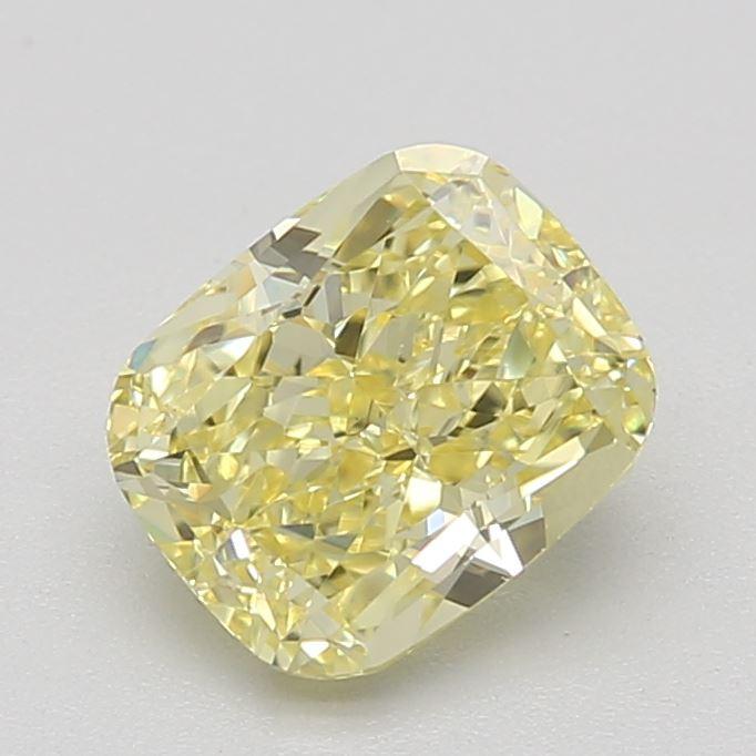 1.03 Ct. Fancy Intense Yellow Cushion Diamond