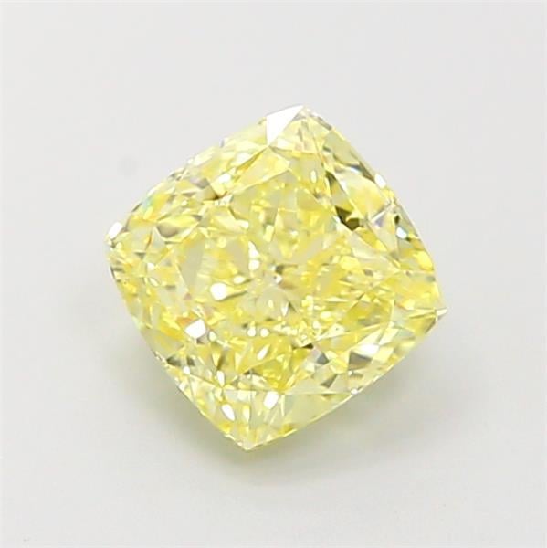 1.39 Ct. Fancy Intense Yellow Cushion Lab Grown Diamond