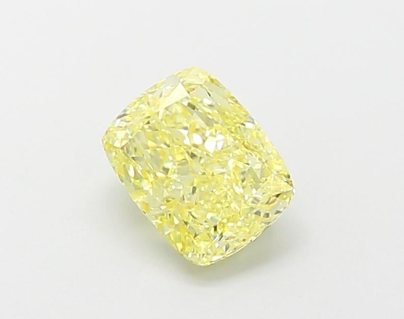 1.33 Ct. Fancy Intense Yellow Cushion Lab Grown Diamond