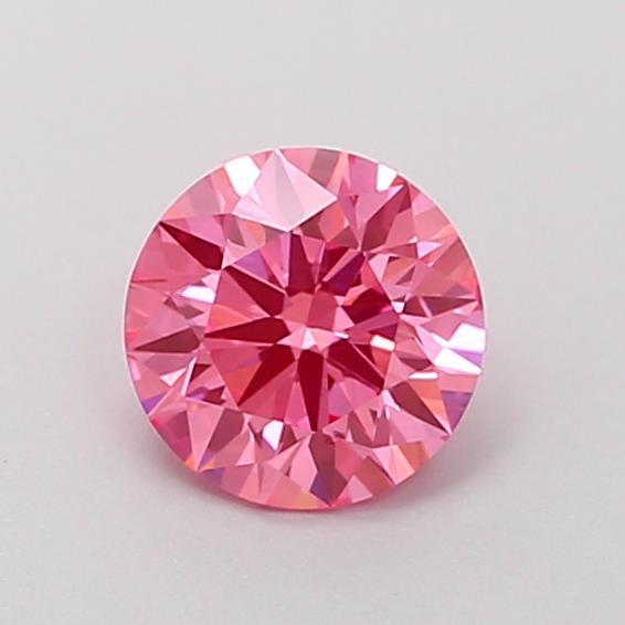 0.51 Ct. Fancy Vivid Pink Round Lab Grown Diamond
