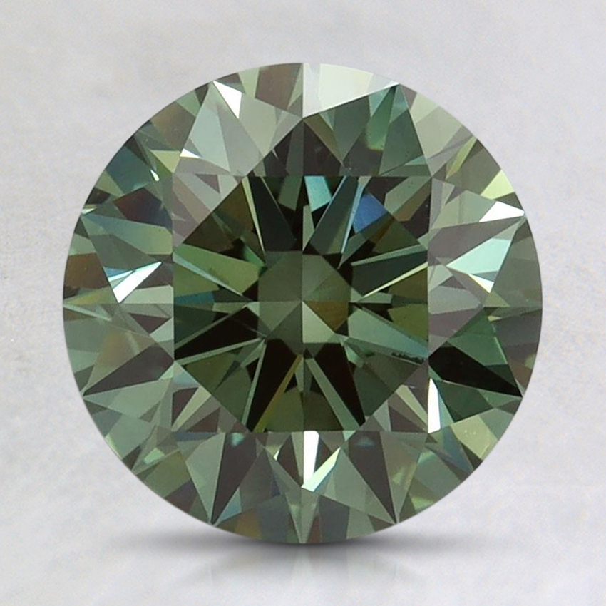 2.58 Ct. Fancy Vivid Pacific Green Round Lab Grown Diamond