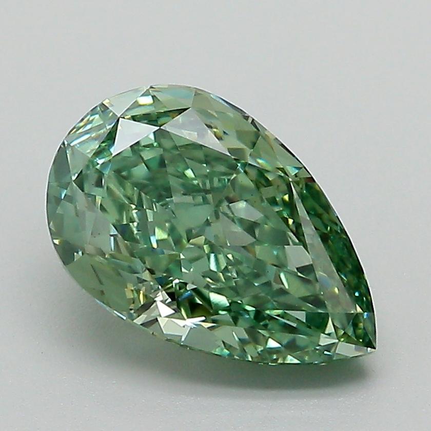 2.22 Ct. Fancy Vivid Green Pear Lab Grown Diamond