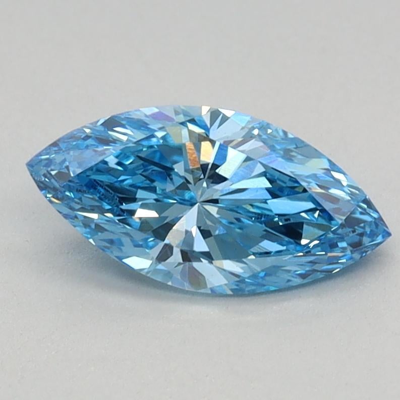 0.60 Ct. Fancy Vivid Blue Marquise Lab Grown Diamond