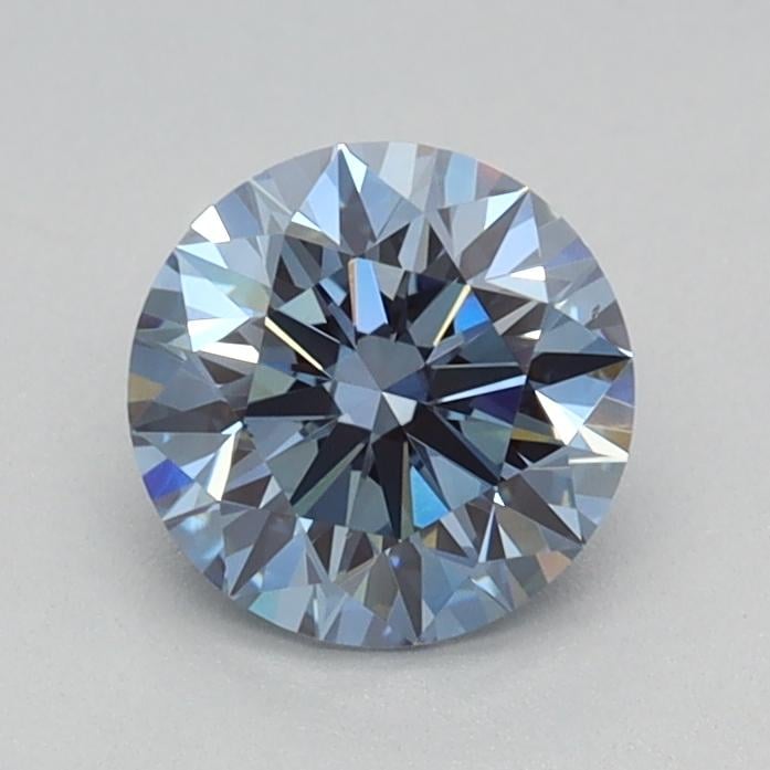 0.64 Ct. Fancy Vivid Blue Round Lab Grown Diamond