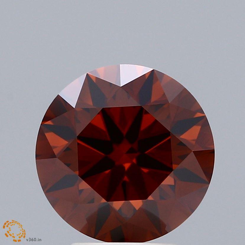 3.02 Ct. Fancy Deep Orange Round Lab Grown Diamond