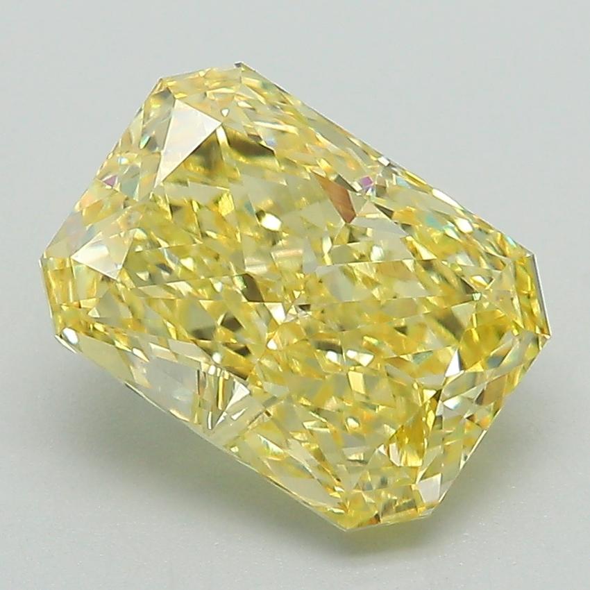3.04 Ct. Fancy Intense Yellow Radiant Lab Grown Diamond