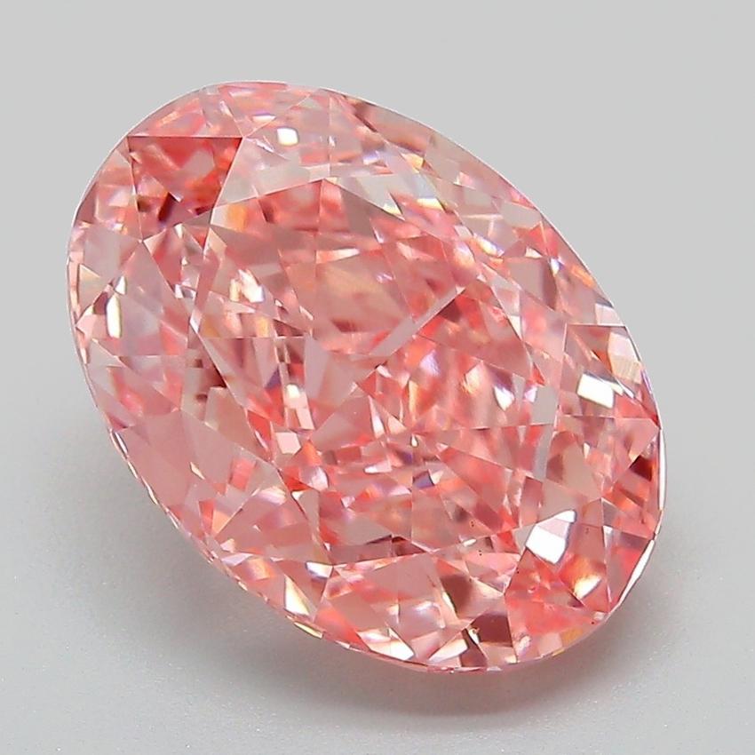 4.81 Ct. Fancy Vivid Pink Oval Lab Grown Diamond