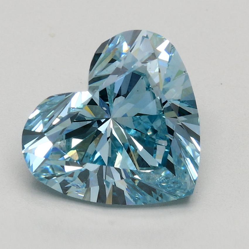 2.00 Ct. Fancy Vivid Blue Heart Lab Grown Diamond
