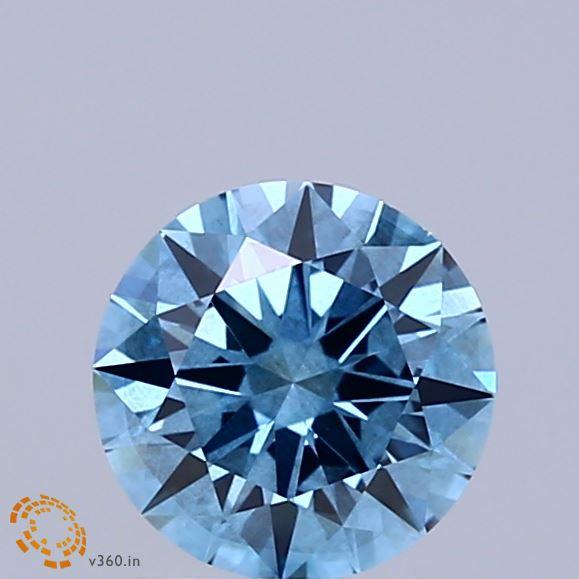 1.04 Ct. Fancy Vivid Blue Round Lab Grown Diamond