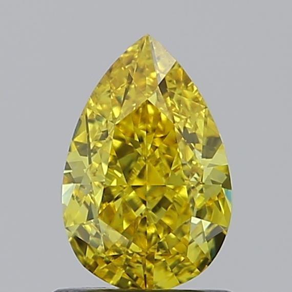 1.00 Ct. Fancy Vivid Yellow Pear Lab Grown Diamond
