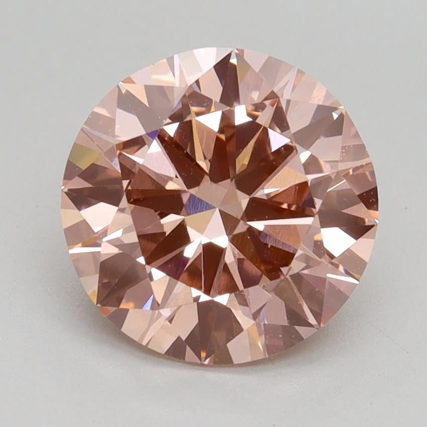 2.50 Ct. Fancy Intense Pink Round Lab Grown Diamond