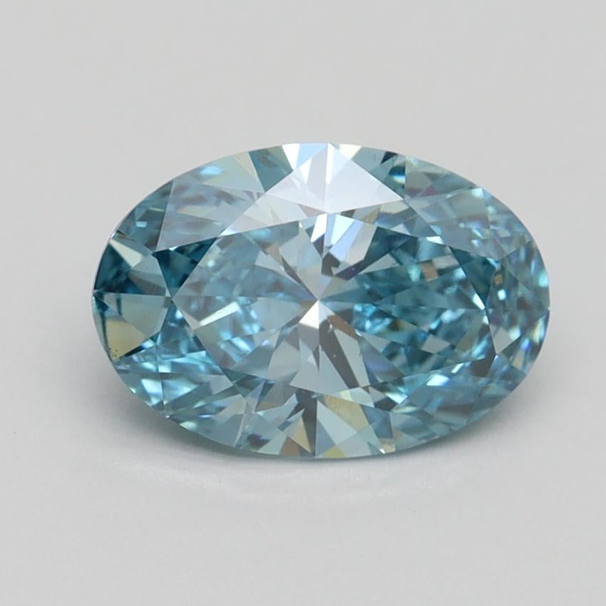 1.59 Ct. Fancy Vivid Blue Oval Lab Grown Diamond