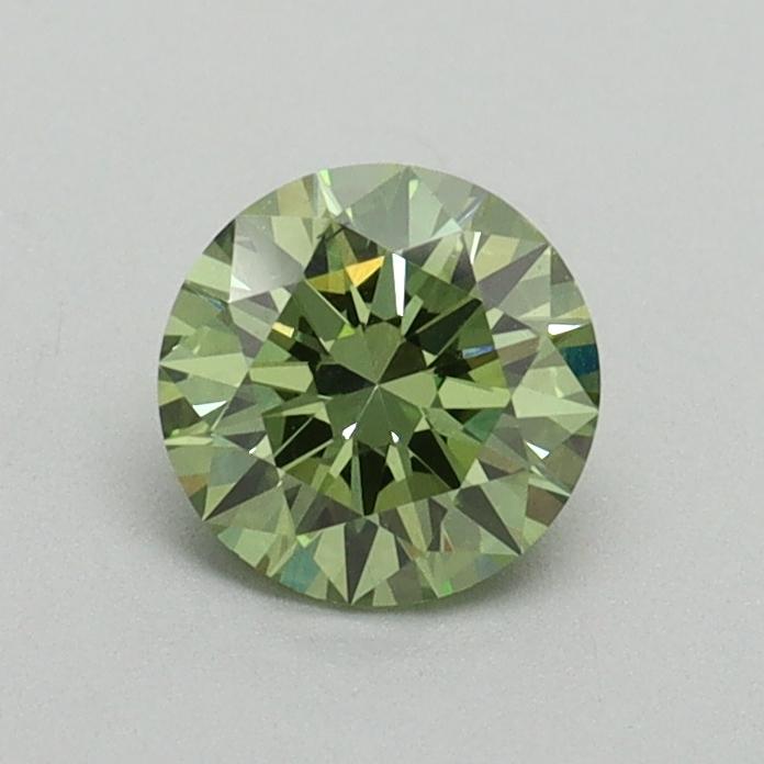 0.58 Ct. Fancy Vivid Green Round Lab Grown Diamond